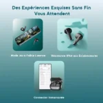 oraimo SpaceBuds Air+ Écouteurs True Wireless avec Finition Métallique et Résistance IPX4